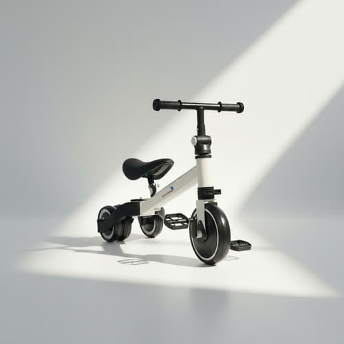 Bicicleta Infantil 3 em 1 Equilíbrio, Mini Bike e Triciclo Branco até 25kg com Rodas EVA