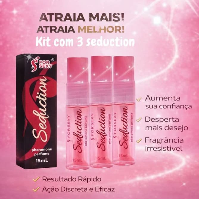 Seduction Feromônios Kit com 3 Unidades – Intensifique Seu Poder de Atração Envolvente