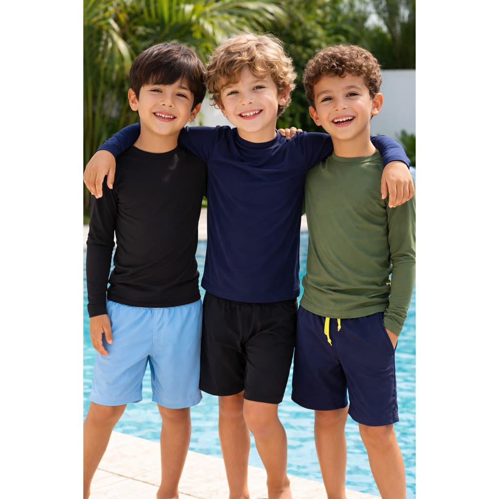 KIT 3 Camisa Térmica Infantil Proteção Solar Uv Blusa Segunda Pele Praia Corrida