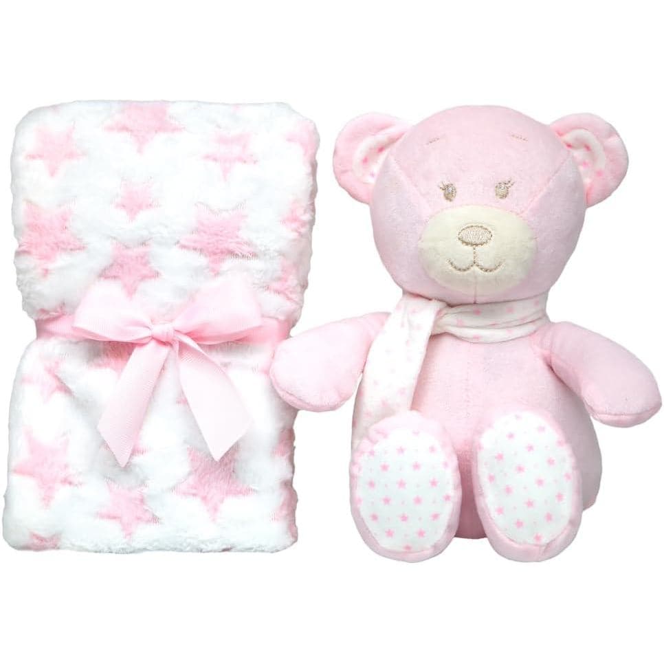 Kit Ursinho Com Mantinha Soninho - Rosa - Buba