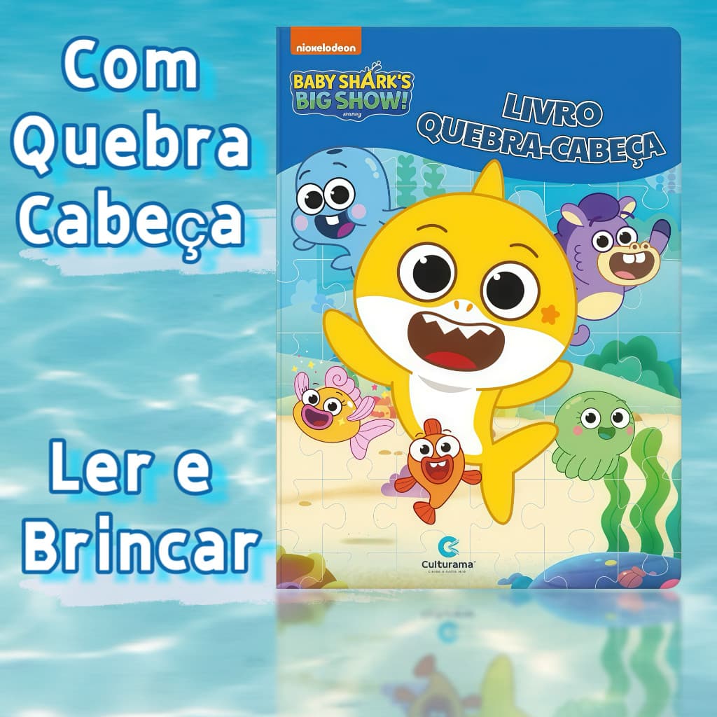 Livro Quebra-Cabeça Baby Shark Big Show Ler e Brincar -Diversão Aprendizado Em Cada Peça |Culturama