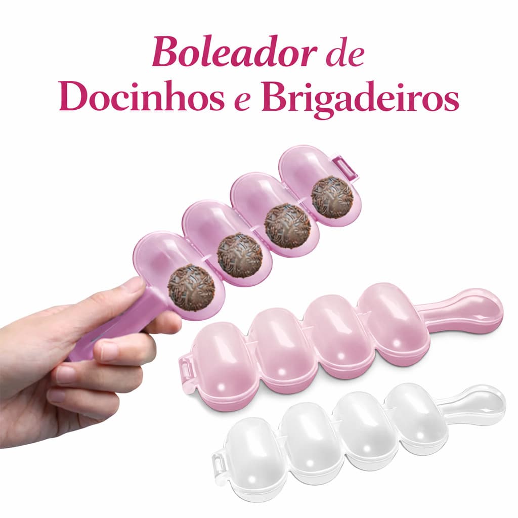 Boleador de Brigadeiro Docinhos Beijinho Enrolador Modelador Fácil e Prático Confeitaria Cor Sortida