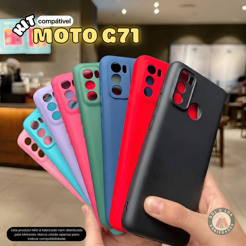 Kit Capa Capinha compatível com Moto G71 + Película 3D Cerâmica Privacidade