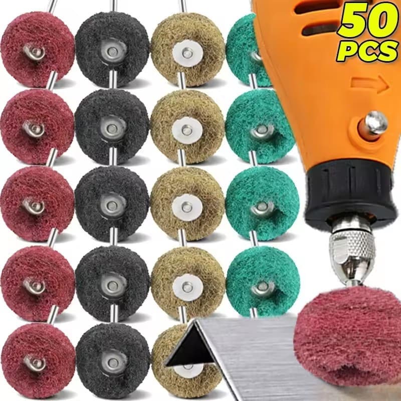 Conjunto De Escova De Polimento De Fibra De 10-50 Unidades , Ferramenta Nylon Para Ferramentas Rotativas De Moedor Elétr
