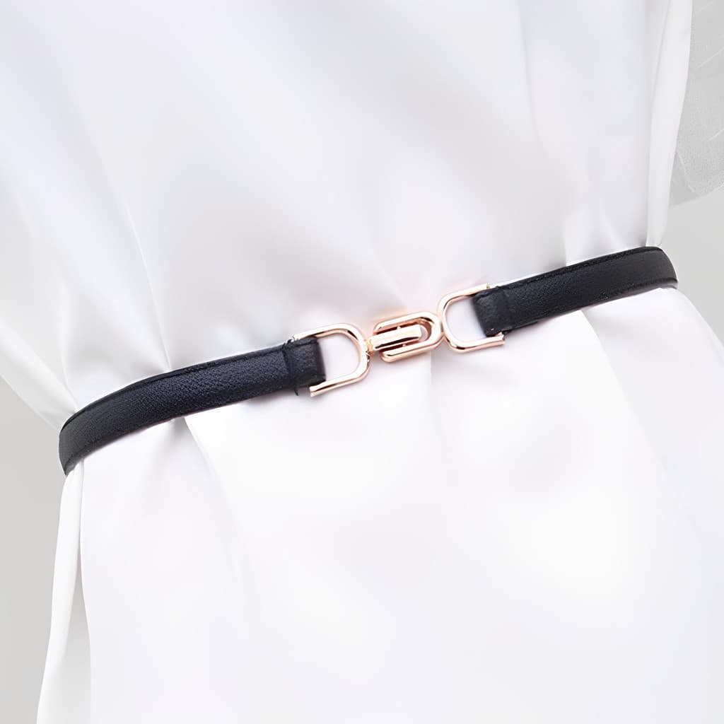 Simples versátil senhoras cinto fino moda ins estilo decorativo gancho pequeno cinto com saia cintura estreita casaco ci