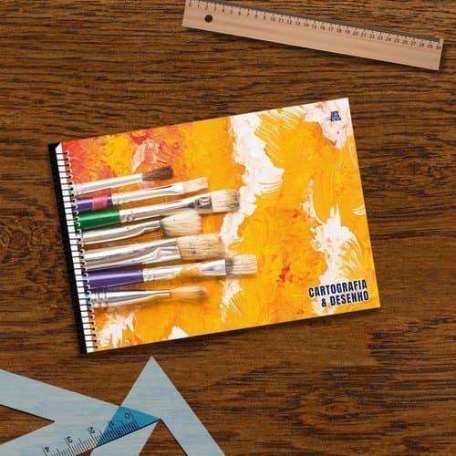 Caderno Cartografia Desenho Tema Arte Pintura Criatividade Esboço Papel Escolar