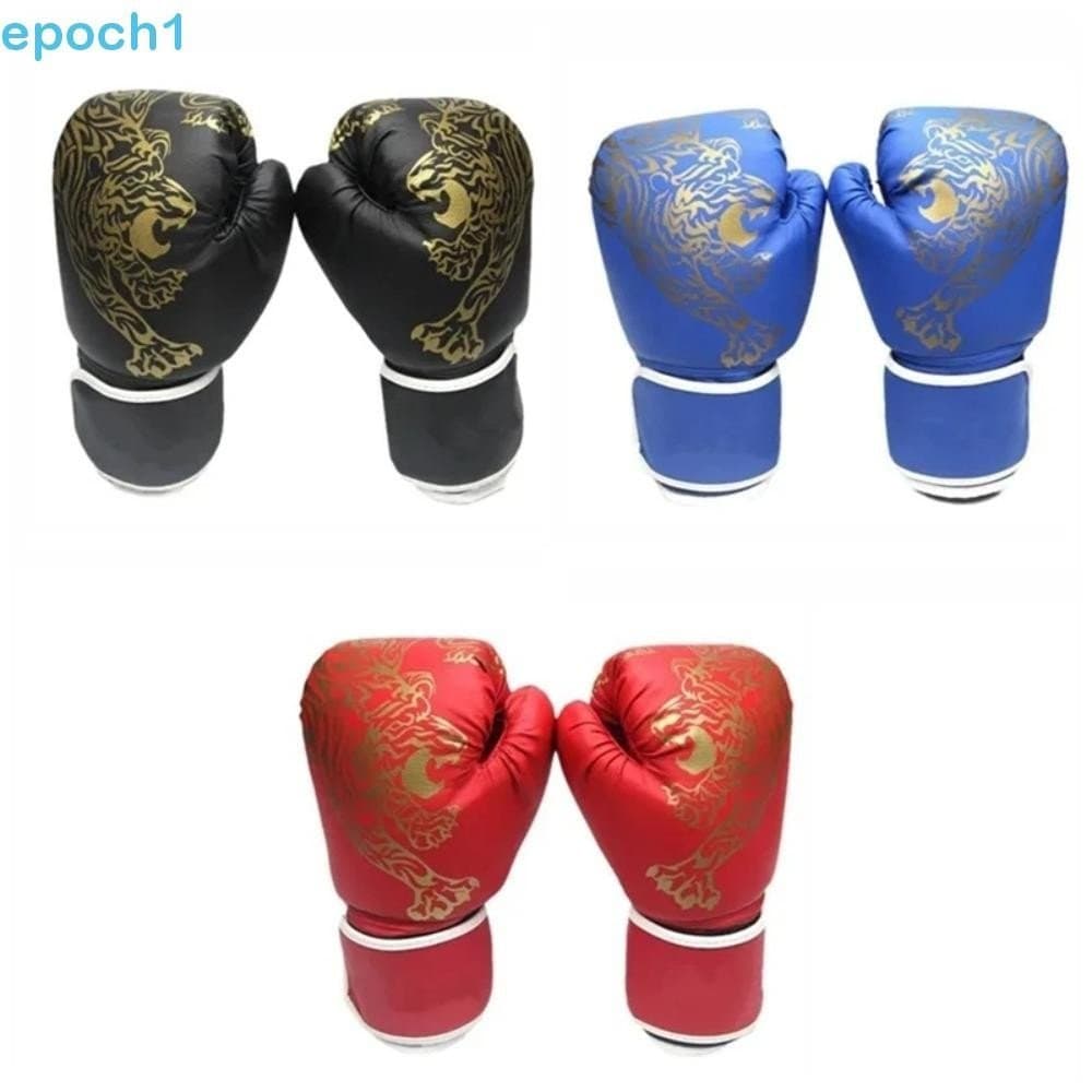 Luvas De Kickboxing EPOCH1 , Sparring Vermelhas/Azuis Muay Thai Boxe Respiráveis Unissex De Couro PU