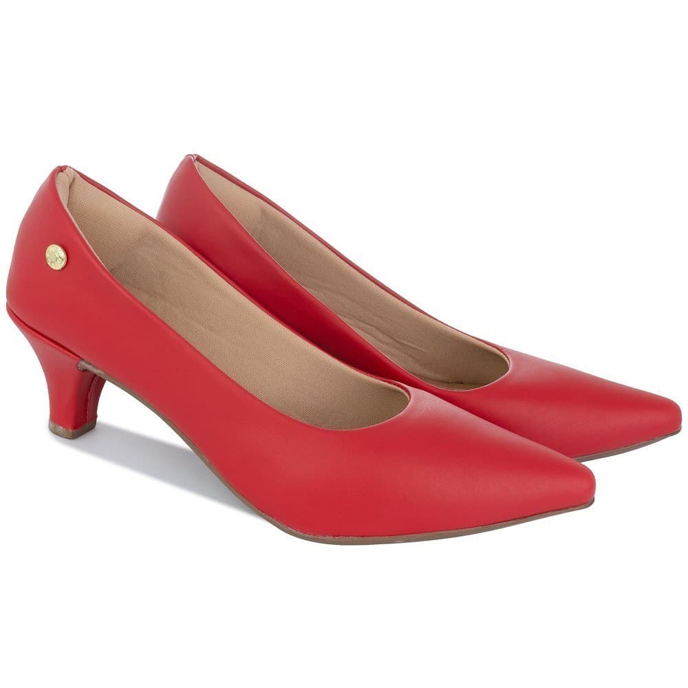 Sapato Feminino Scarpin Bico Fino Salto Fino Napa Macio