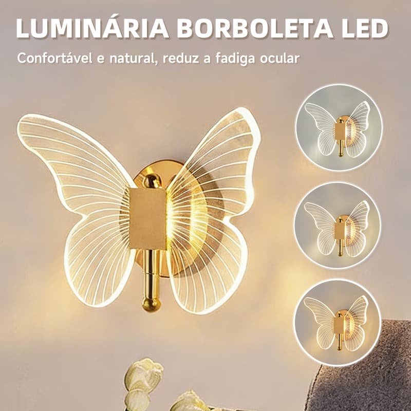 Iluminação Interna Nordic,Luminária Arandela Borboleta Dourada LED,led parede decoração,lustre para quarto,Pendente