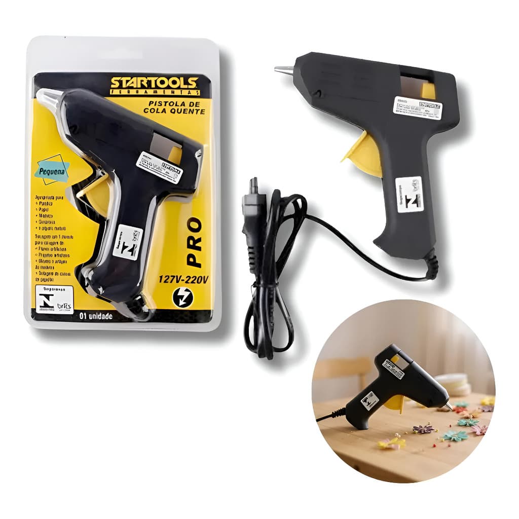 Pistola De Cola Quente Profissional 15w Bivolt Preta