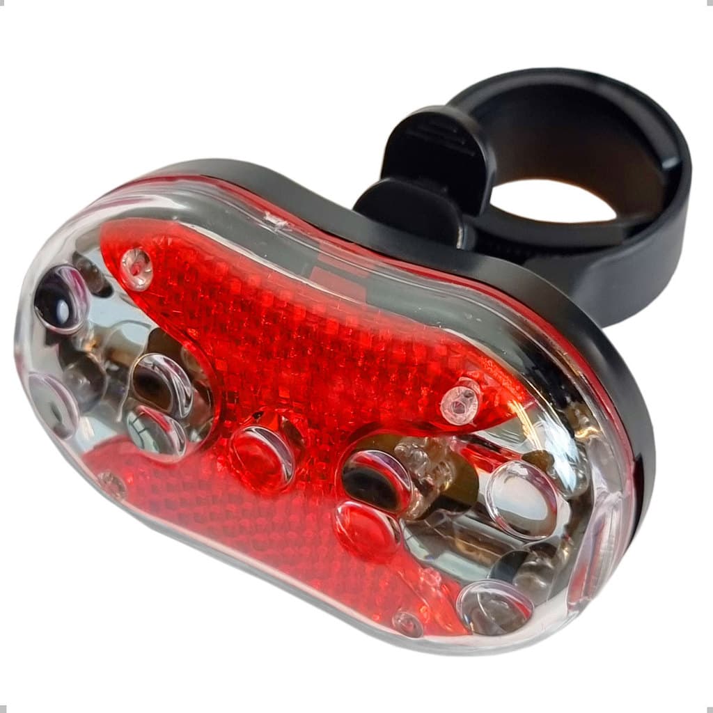 Lanterna Traseira para Bicicleta Sinalizador Bike cm 9 Leds Eda Profissional
