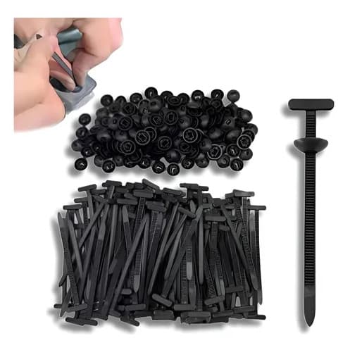 ABRAÇADEIRA TIPO T 9,0X20MM 100 UN PRETA