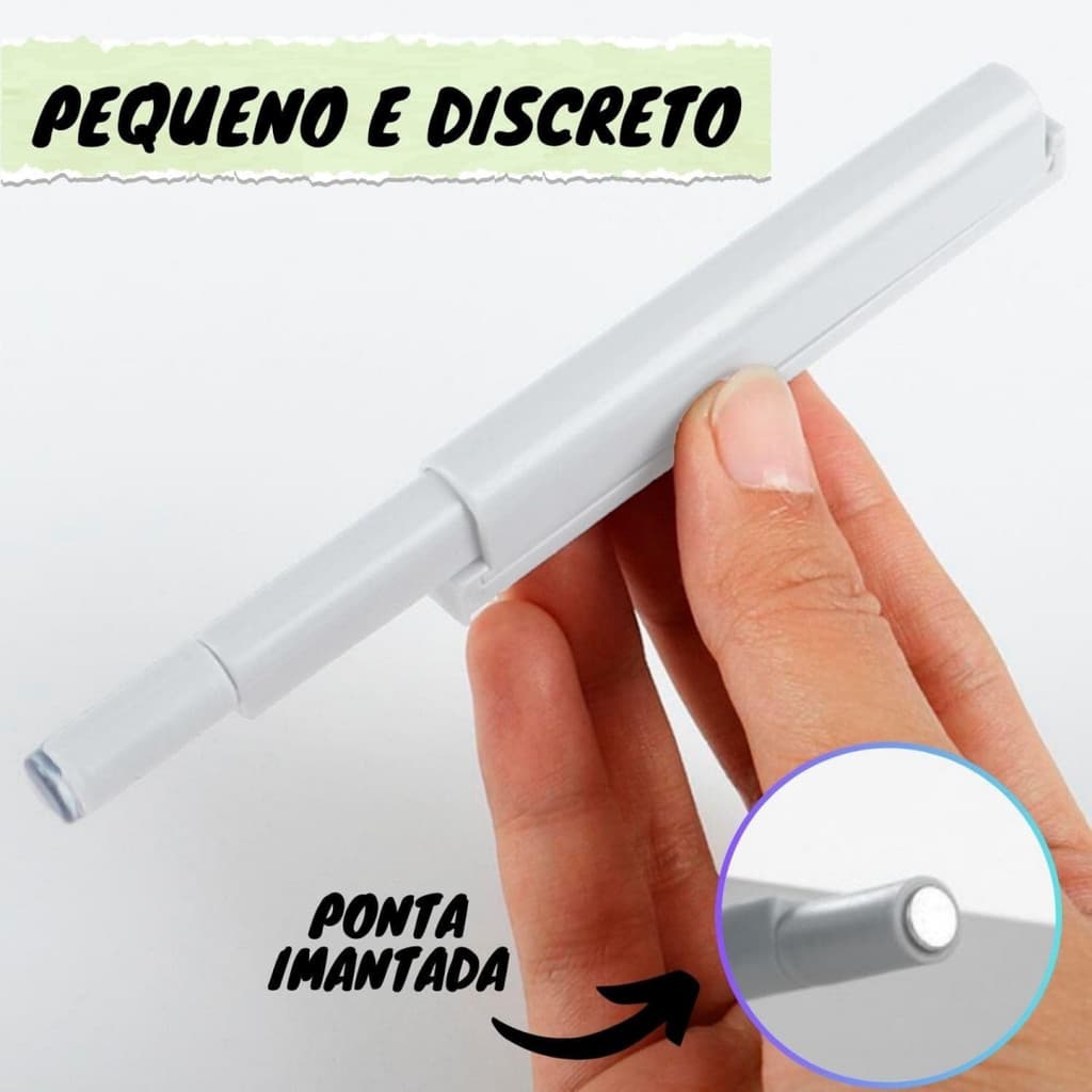 Kit 20 ponta de fivela magnética branca 125mm, adequada para armários de porta de gaveta, com cola e parafusos 3M