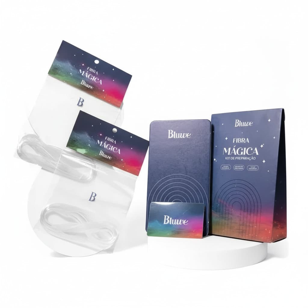 Bluwe Kit Fibra Mágica – 4 Metros de Fibra + Cartão Alinhador + Placa Deslizante