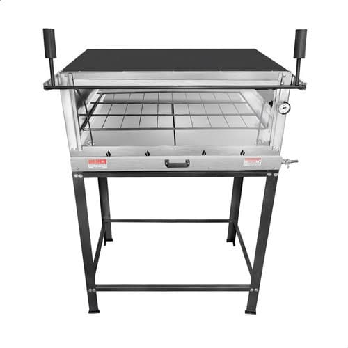 Forno Para Assar Pizza Bolos Pães À Gàs Profissional 80x60 Prateado