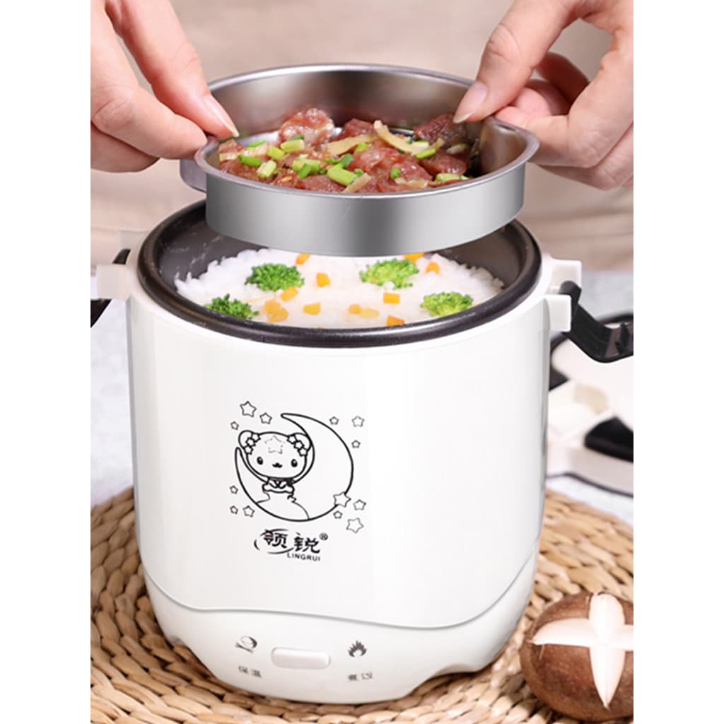 Lengrui Panela de Arroz Uma Pessoa Mini 1 Pessoa Pequena Panela de Arroz Dormitório Estudantil Panela de Arroz Pequena U
