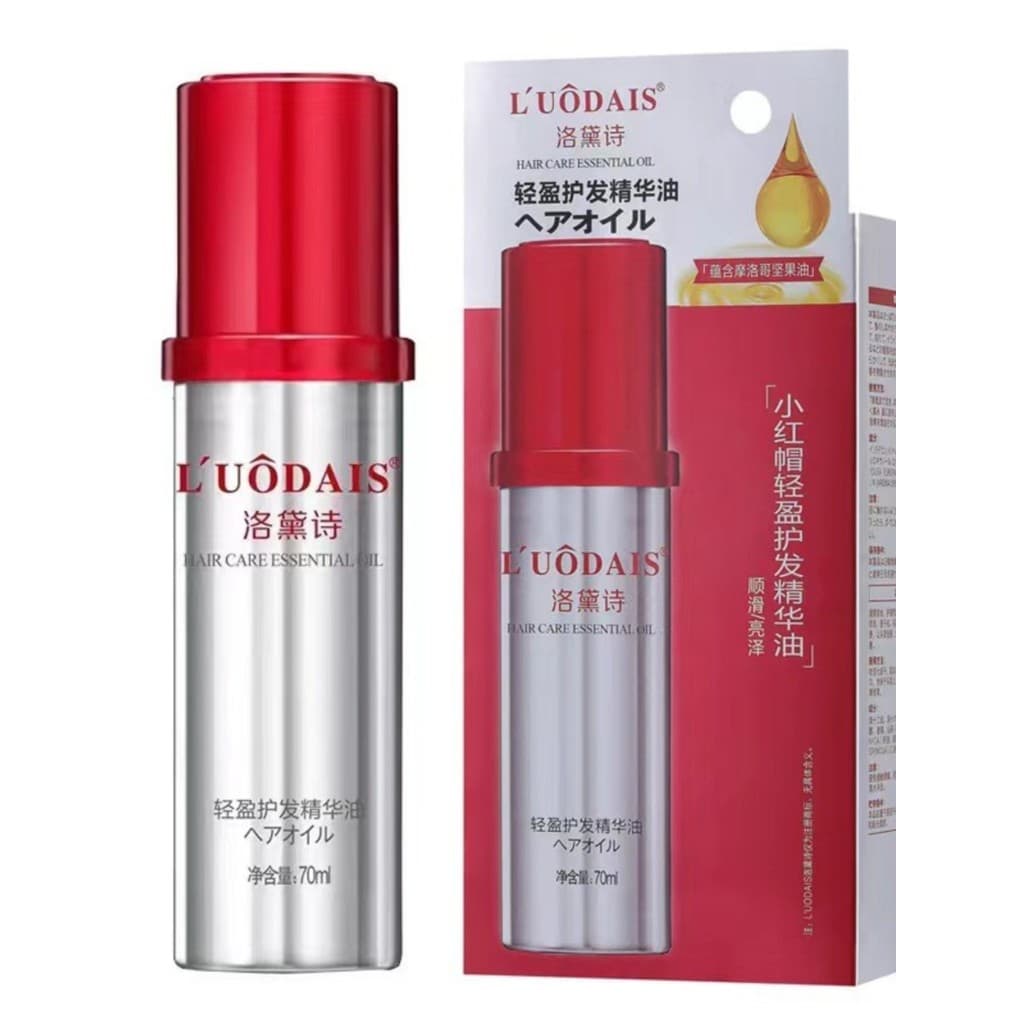 Luodaishi Chapeuzinho Vermelho Leve Cuidados com o Cabelo Óleo Essência Anti-Frizz Cabelo Macio Seco Perm Tingimento Bri