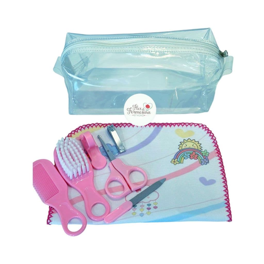 Kit Higiene Premium para Bebê - Menina - Rosa