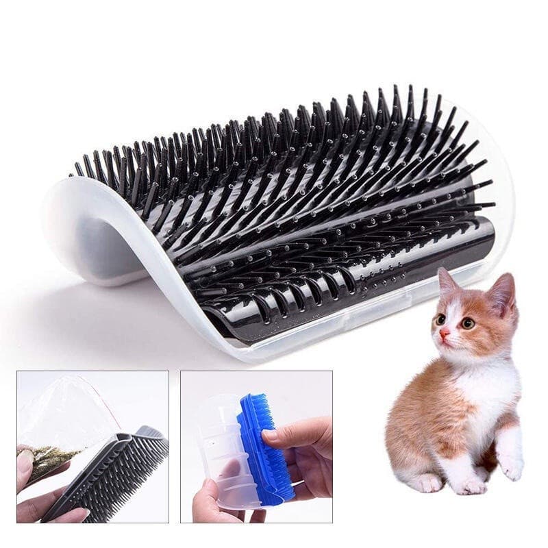 Escova de Limpeza de Pelo de Gato Pet Corner, Escova Mágica para Alívio da Coceira, Tábua de Arranhar para Gatos, Escova