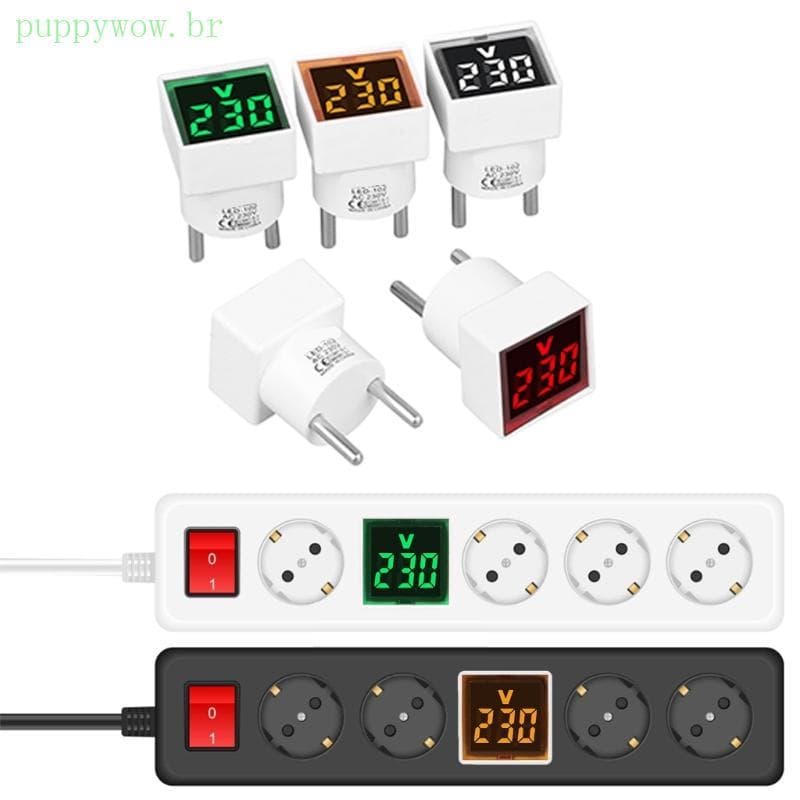 Painel Exibição Tensões Quadradas Voltímetro Elétrico Digital PUP AC220V 230V Para Casa