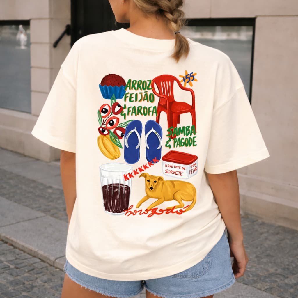 Camiseta Feminina Verão Brasilidades Brasil Tropical 100% Algodão Praia Brasil 2026