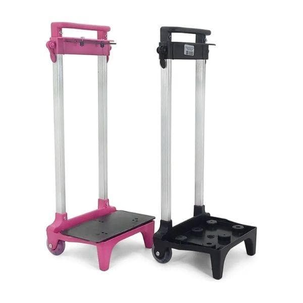 Carrinho Para Mochila Escolar Com Trava 40cm Alumínio Rodas Silicone