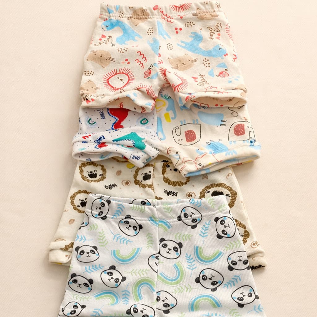 Kit 5 Shorts Tapa Fralda Bebê Menino ou Menino P ao GG – Roupas Infantis 100% Algodão Conforto e Estilo