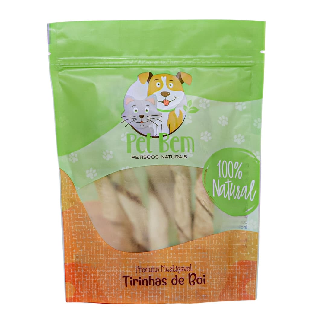 Tirinhas de Boi (Couro Desidratado) 100g - Pet Bem