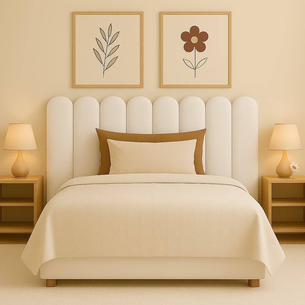 Kit Completo Cabeceira Nuvem 60x20cm – Peças Autocolante para Cama