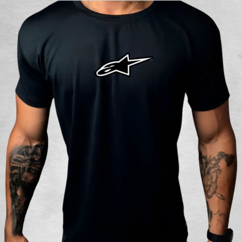 Camisa Dry Fit Masculina - Modelo Alpinestar, Academia, Ideal Para Treinos Intenso, Academia, Tecido Leve, confortável