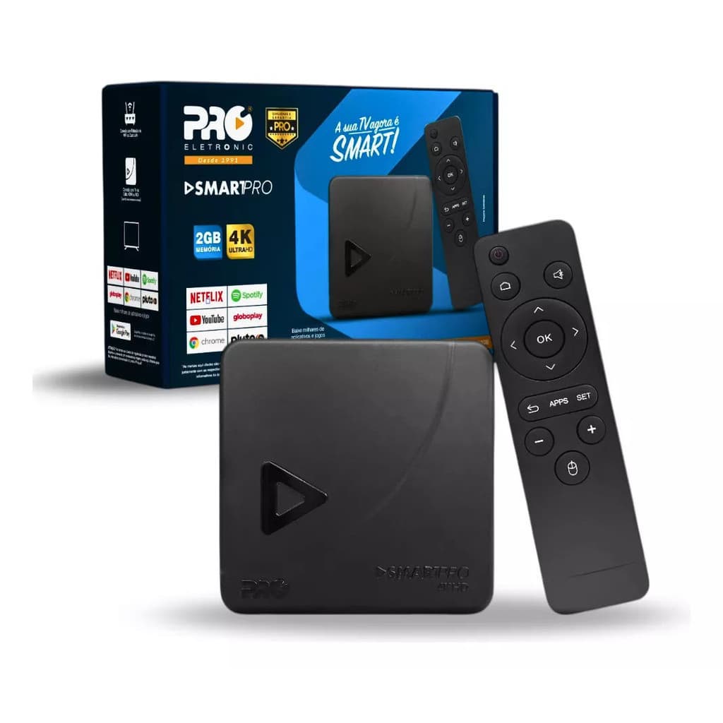 Smart Box Tv Proeletronic  3 Geração Preto + BRINDE,,