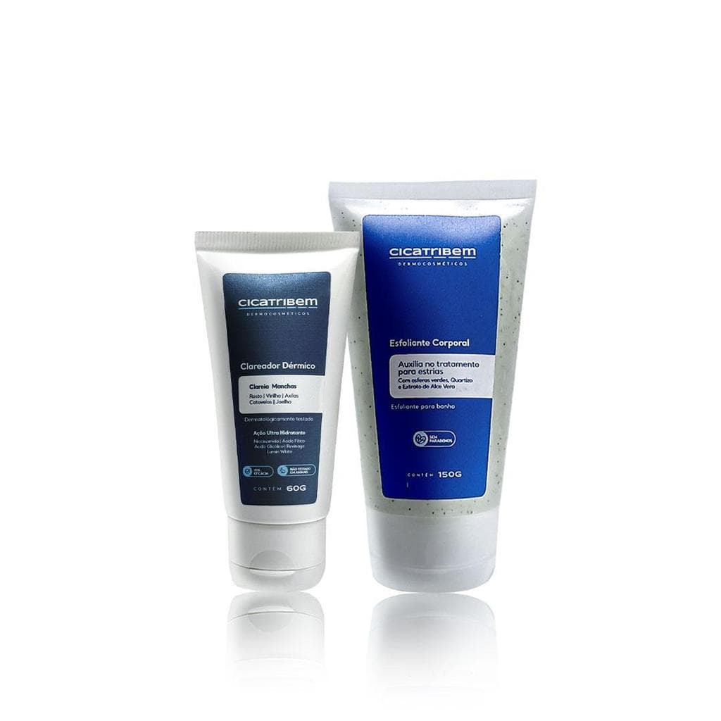Cicatribem Kit Duplinha Clareador - Clareador Dérmico 60g & Esfoliante Corporal 150g