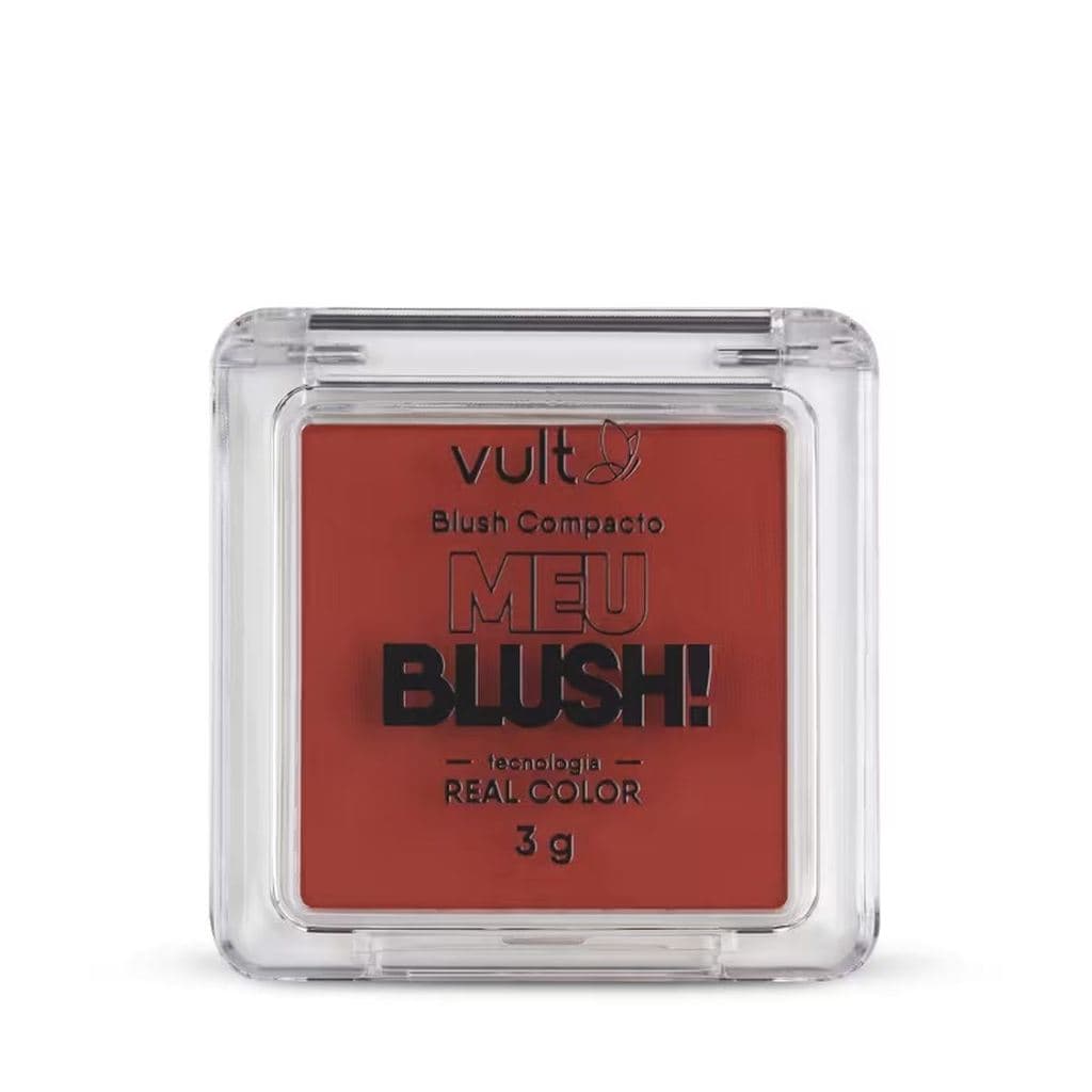 Vult Make Blush Compacto Coral Matte 3g - Maquiagem - Alta Pigmentação - Textura Macia - Acabamento Veludado