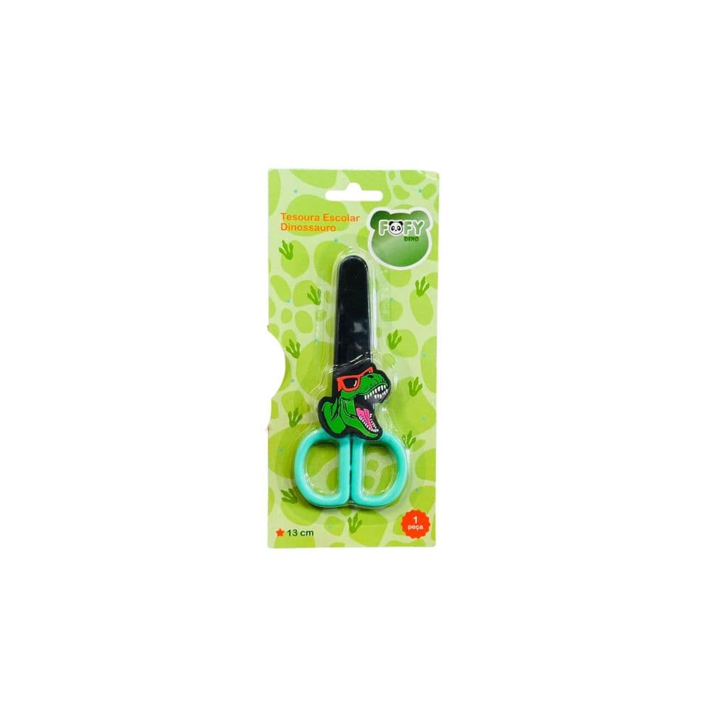 Tesoura Fofy 13 cm Dinossauro ou Borboleta