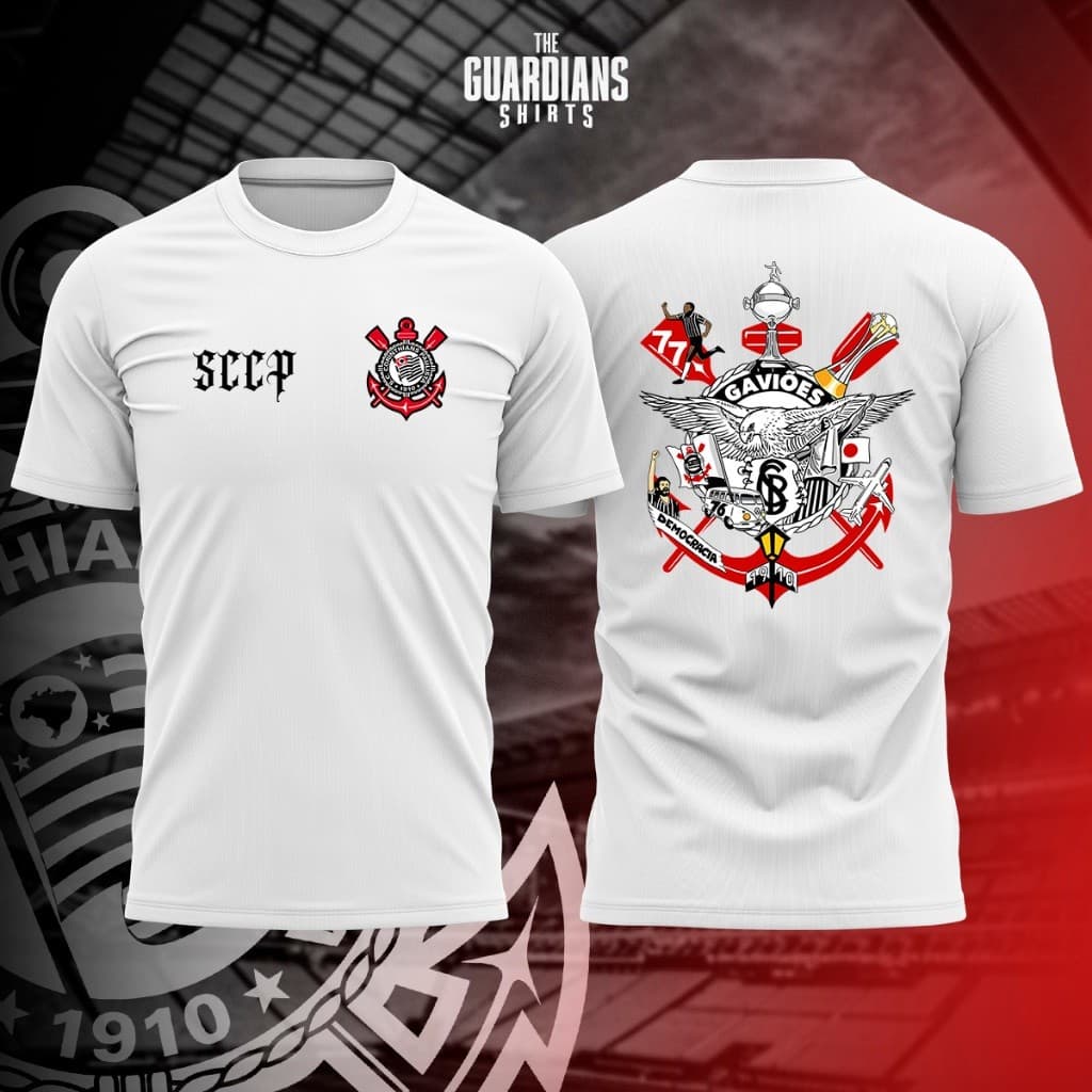 Camiseta tendência Time do Povo Corinthians SCP 100% algodão 2026