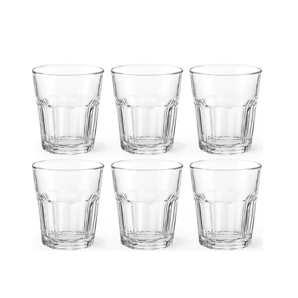KiT com 6 Copos de Vidro Rocks Casablanca 300 ML - Robusto, Elegante e Multiuso