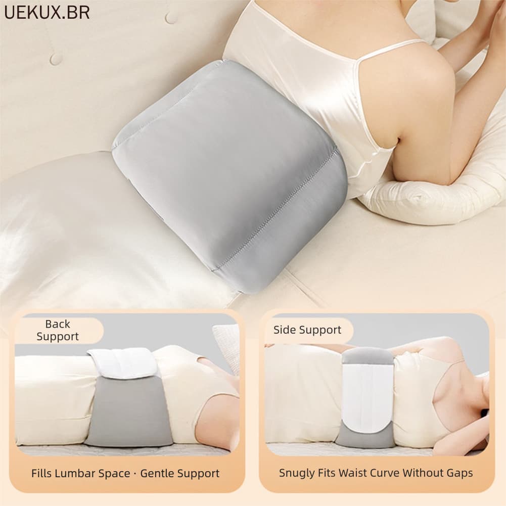 Sistema De Recuperação De Colunas De Travesseiro De Apoio Lombar Com 360 ° Wraparound Para Dormir Lateral