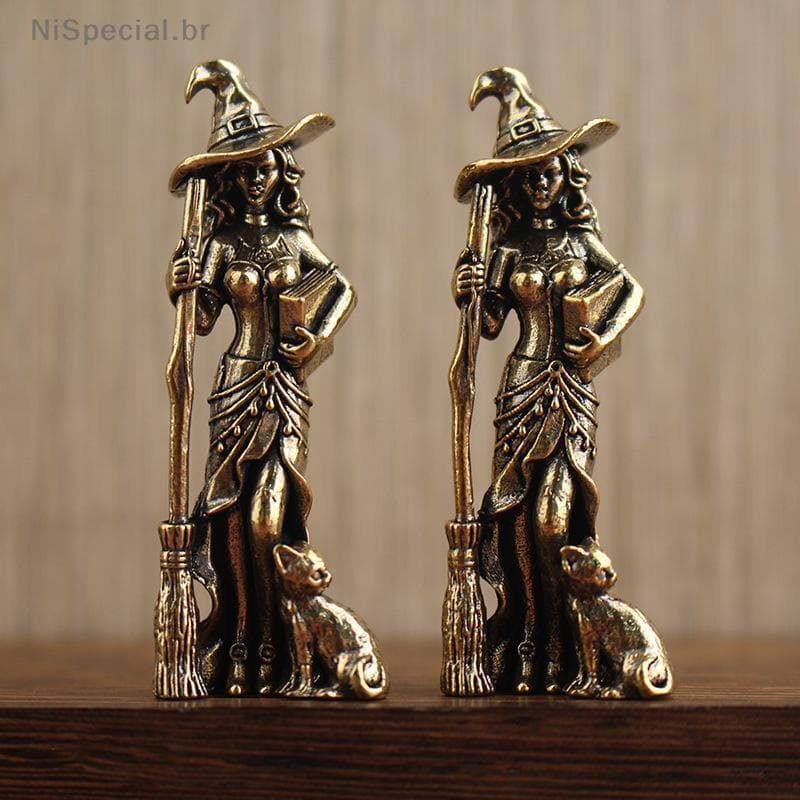 [Nis] Ornamento De Bruxa De Lua Mágica , Decoração De Casa , Sala De Estar/Entrada , Móveis Para Estátua De Feiticeiro [