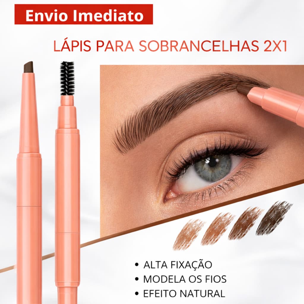 Caneta para sobrancelha duas pontas Chanfrada maquiagem À prova D'água longa duração