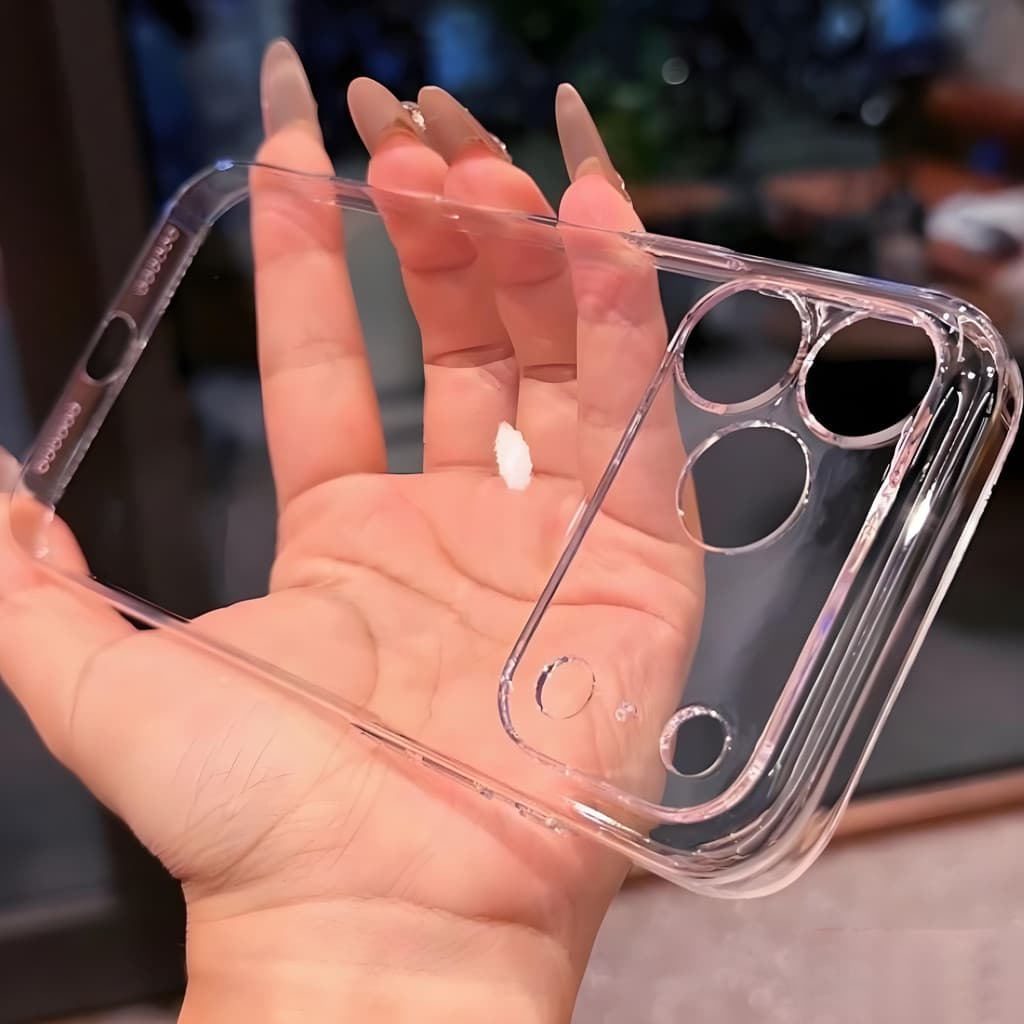 Capa De Telefone De Plástico Rígido Transparente Para iPhone Air 17 Pro Max