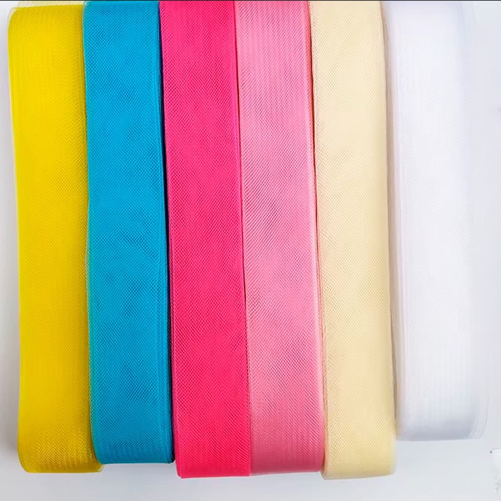 Fita de Crinol Estruturado 4cm x 45m para Laços, Vestidos e Artesanato