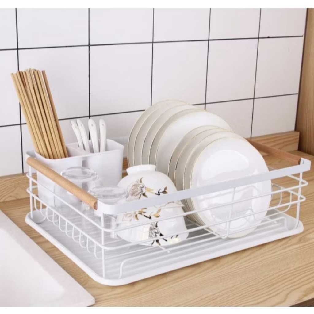 Escorredor de Louças  Branco  Aço Inoxidável Rack Organizador Cozinha Luxo