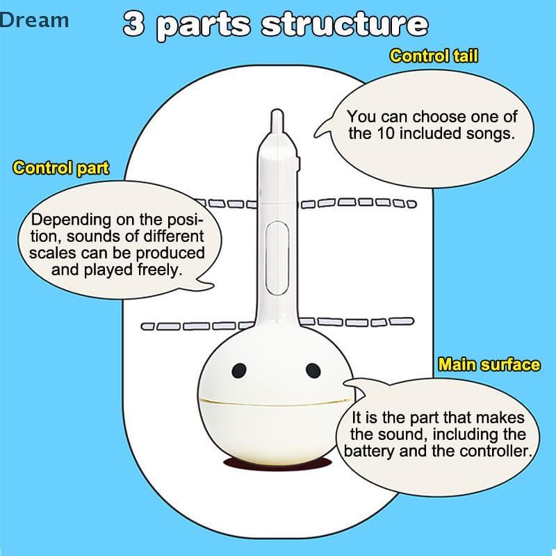 < Dream > Otamatone Mini Música Eletrônica Criativo Produção De Som Brinquedos Musicais Calmantes Instrumentos Relaxante