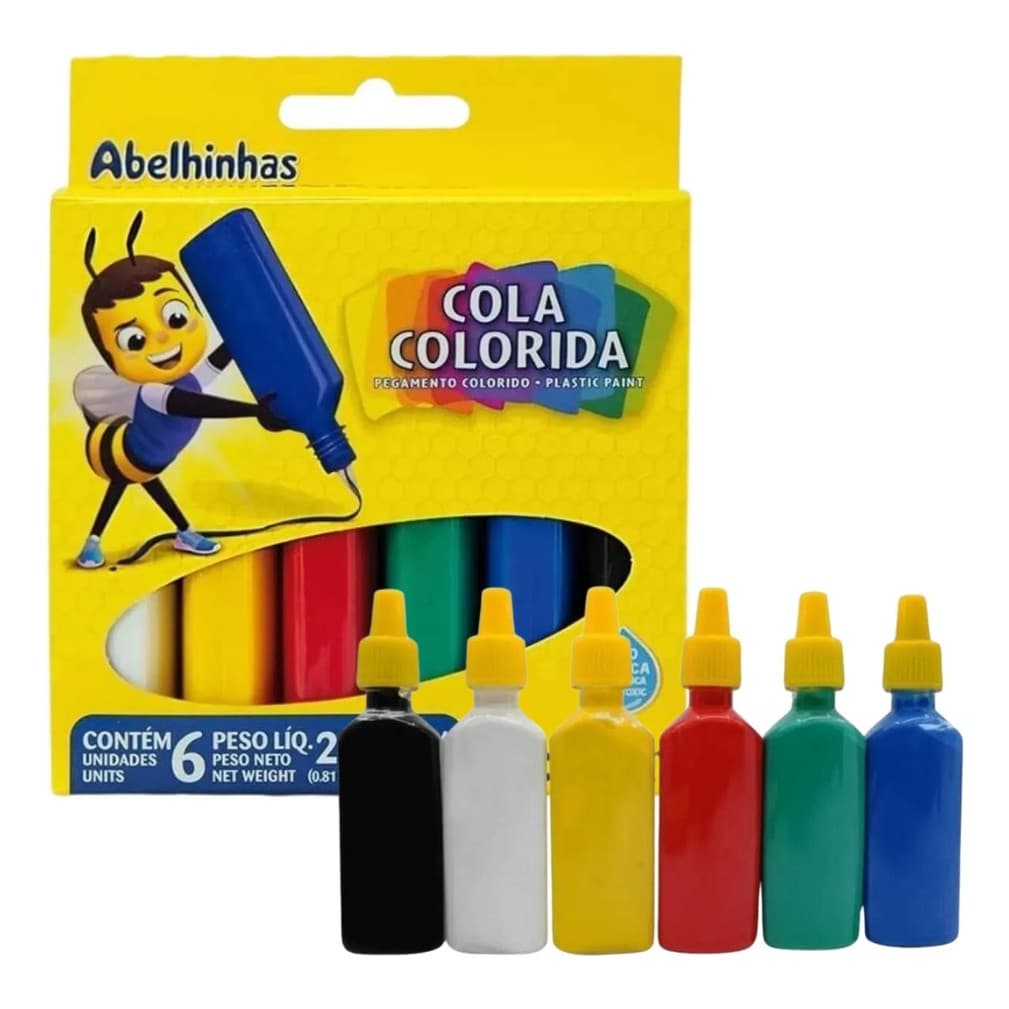 Cola Colorida 6 e 4 Cores / Papelaria / Material Escolar - Acrilex