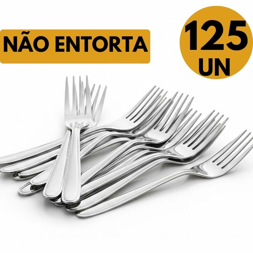 Talher Garfos de Inox 125/100/75/50 Reforçado Não Entorta Uso Diário Para Casa Restaurante Buffet