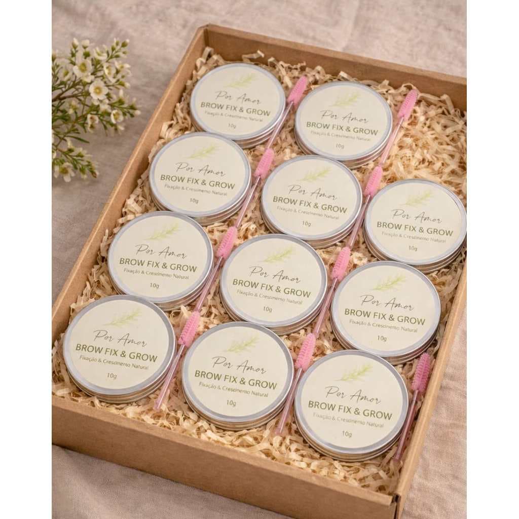 Kit Cuidados Pós Brow Lamination Bálsamo Vegano Fixação e Crescimento Clientes