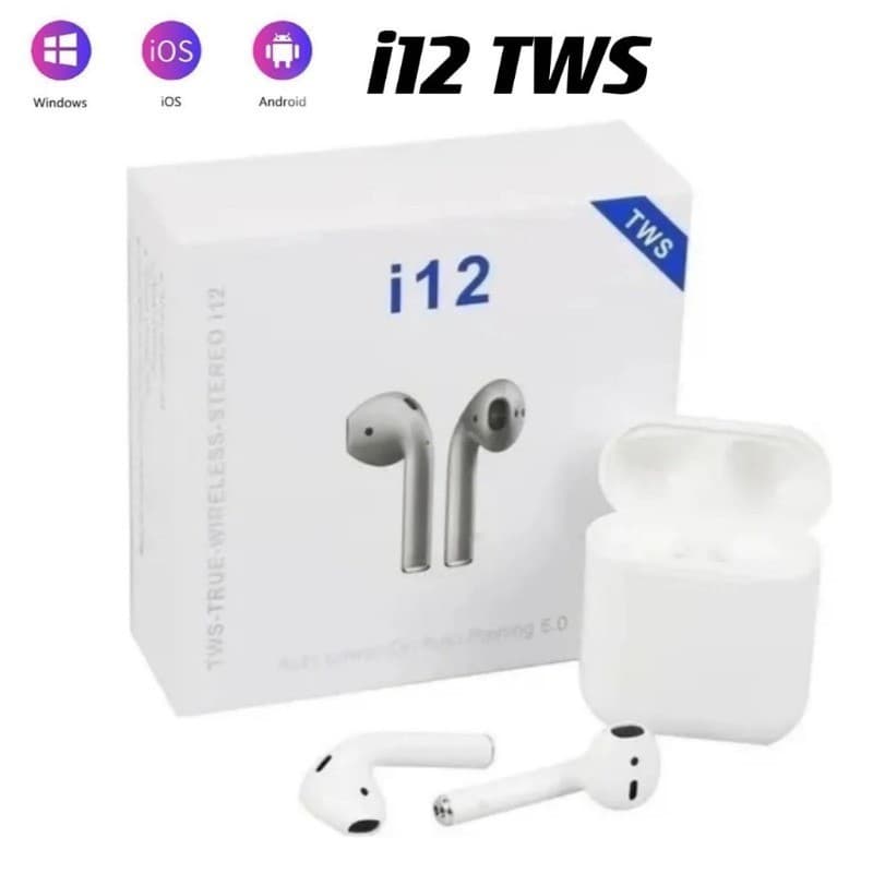 Fone de Ouvido Sem Fio  Bluetooth i12 Tws Com Touch Bluetooth 5.0 Boa qualidade de som