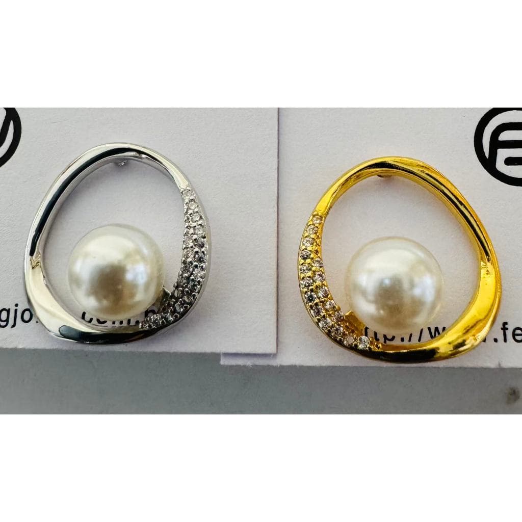 Brinco  43# Feminino Casual Dourado Prata Blogueira Brilhante Zircônia Elegante