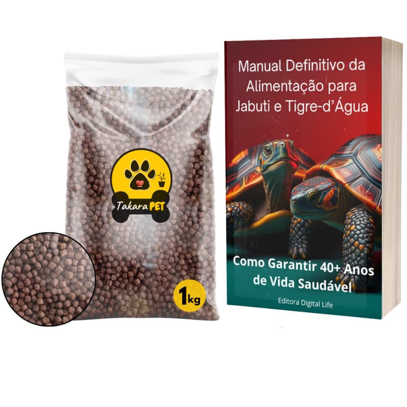 Ração Balanceada Para Jabuti e Tigre D’Água 500g + Guia Alimentar