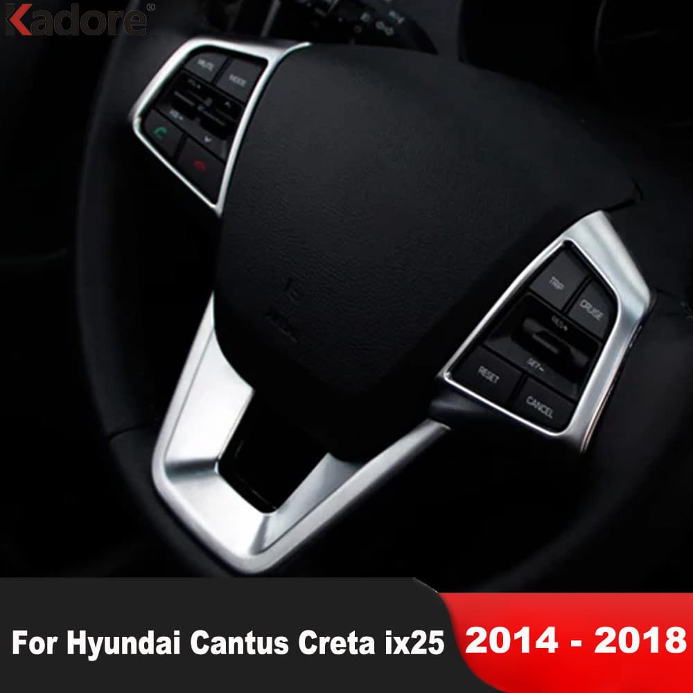 Painel Do Volante Carro Capa Guarnição Para Hyundai Cantus Creta ix25 2014-2018 Acessórios Interiores Foscos